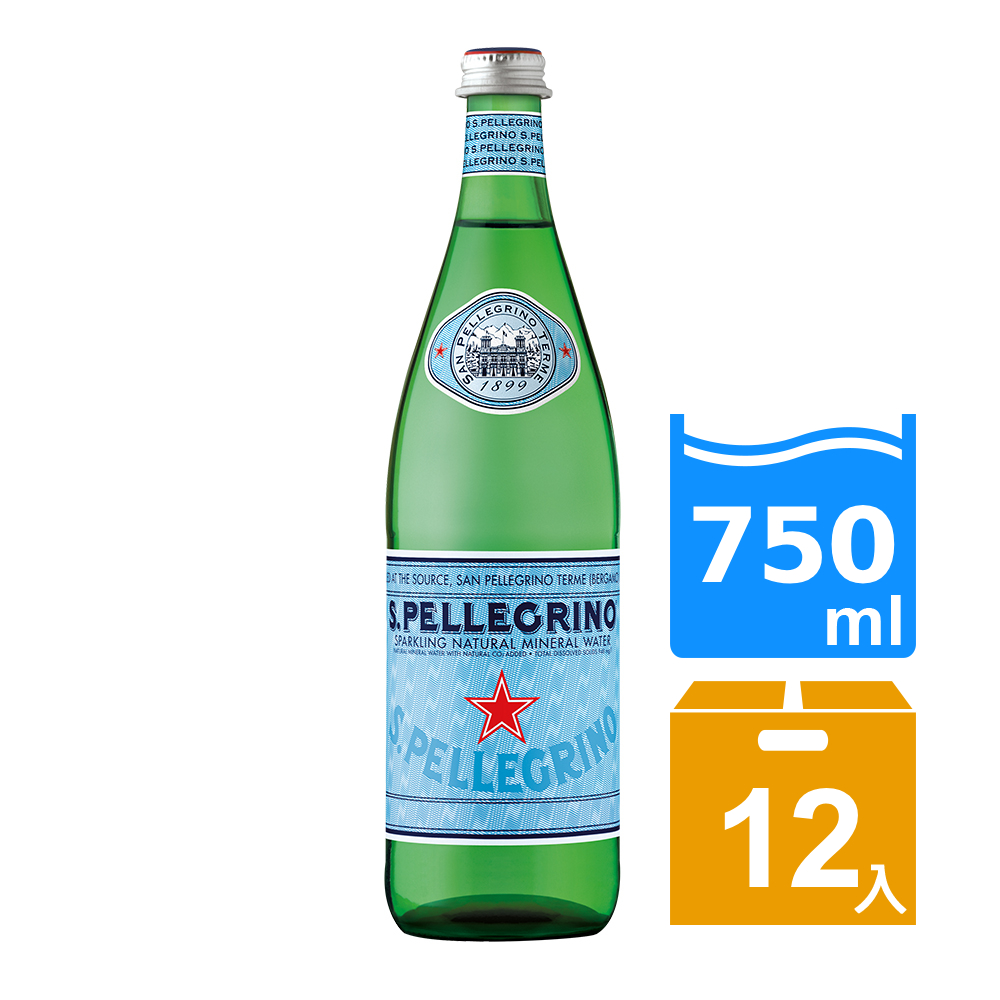 聖沛黎洛 氣泡礦泉水(750mlx12入)
