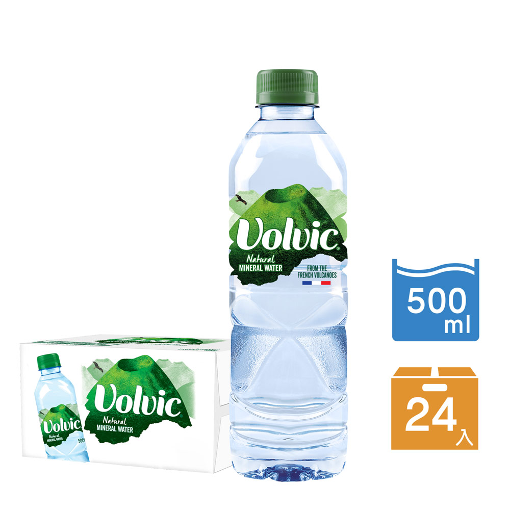 《Volvic富維克》天然礦泉水500ml(24入/箱)X2