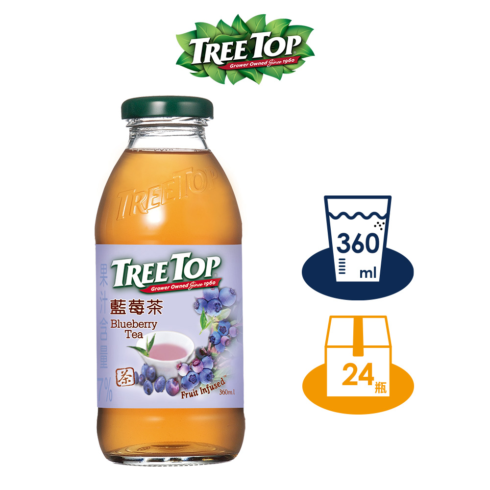 Tree top 樹頂 藍莓茶 360mlx1箱(共24入)