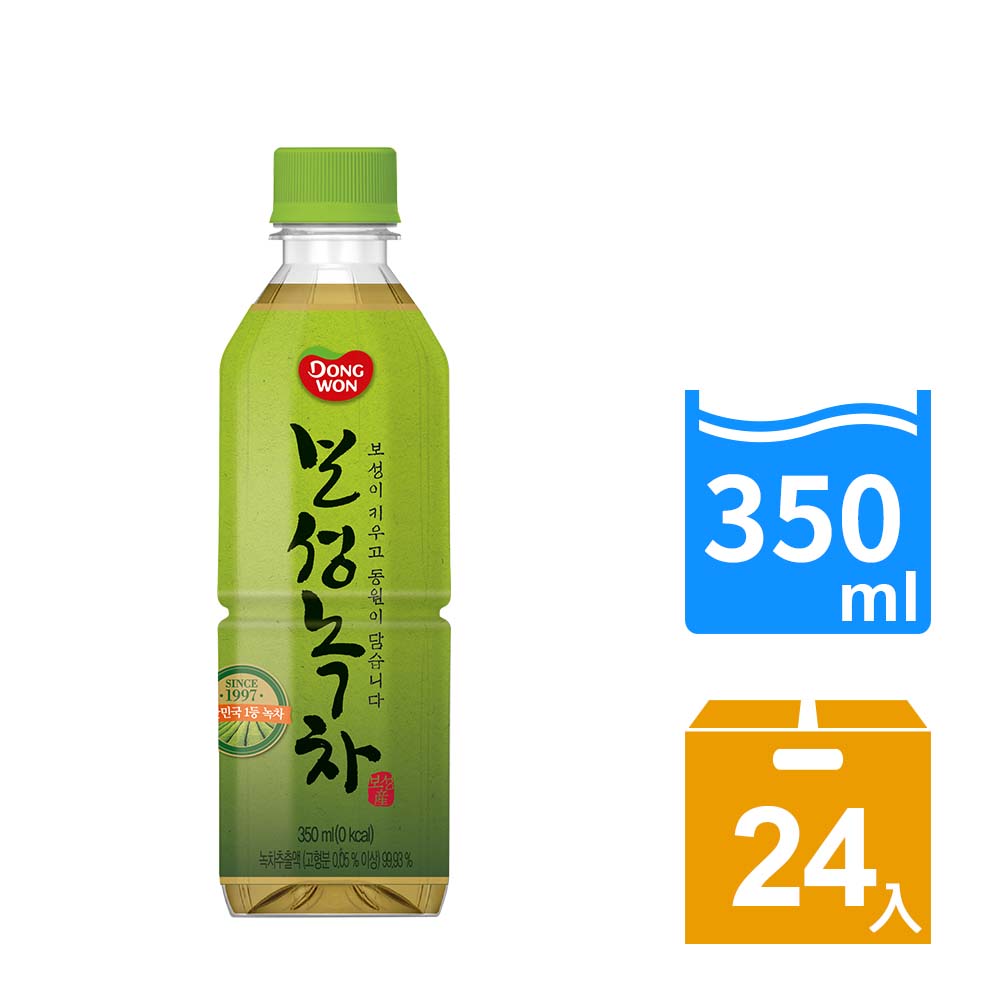 【韓味不二】韓國綠茶飲料350ml(24入/箱購)