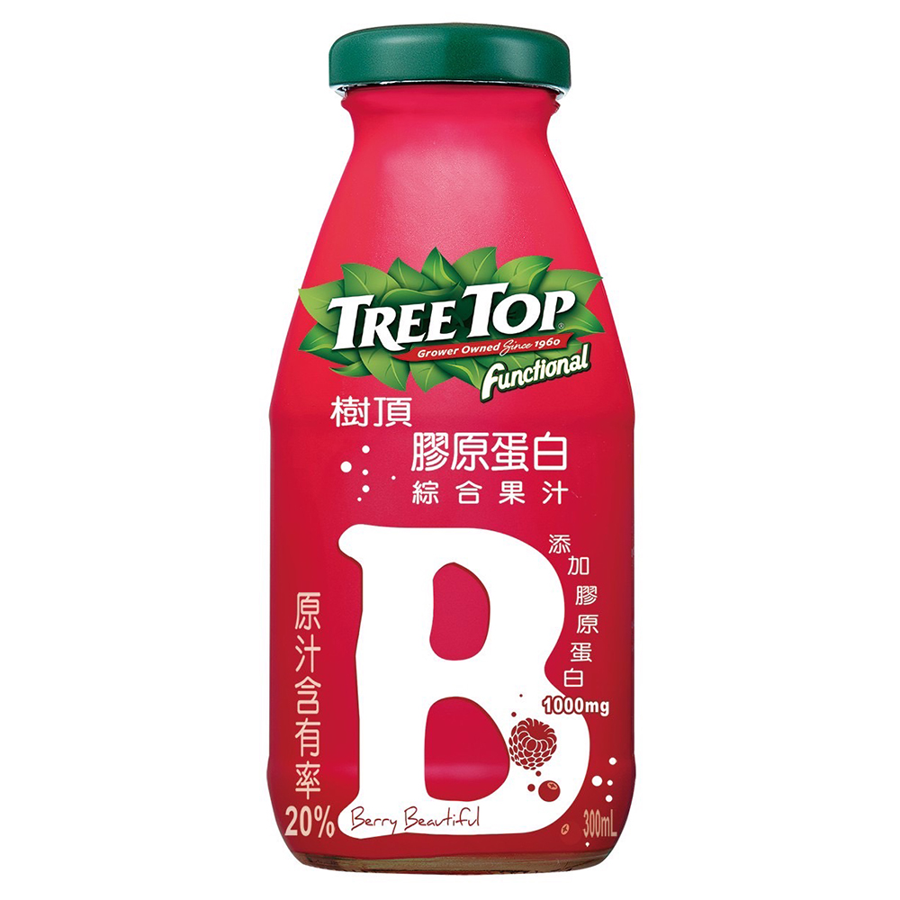 《Treetop》 樹頂膠原蛋白綜合果汁300mlx24瓶(玻璃瓶)