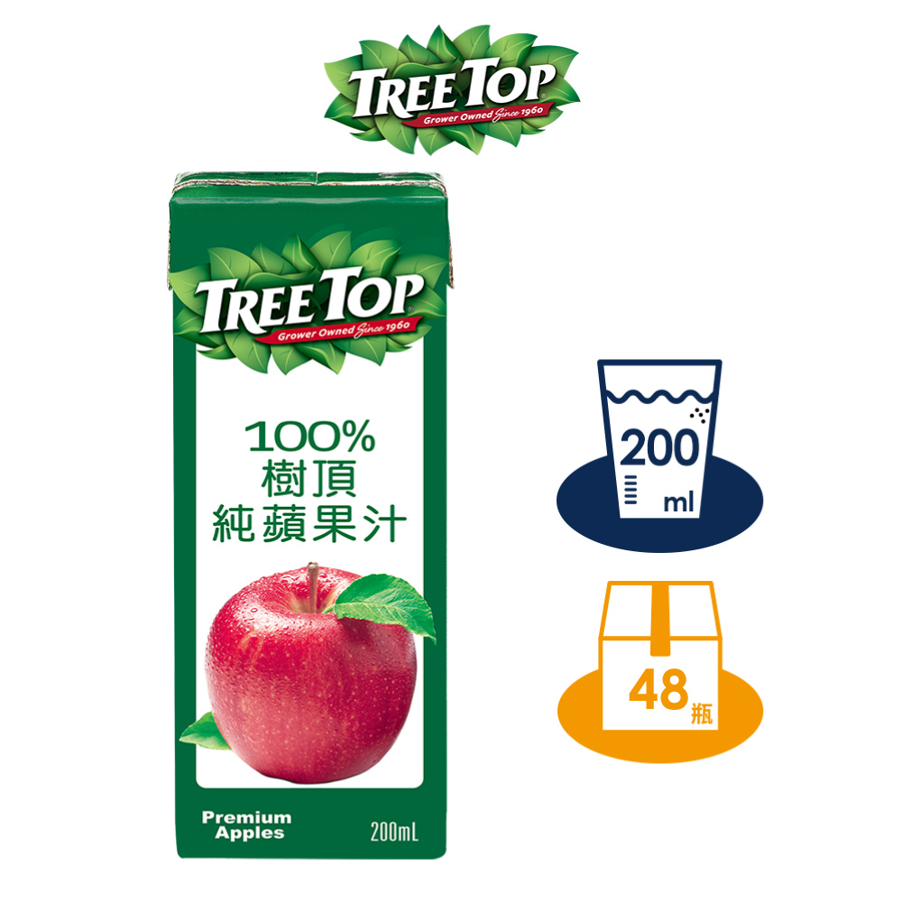 Tree top 樹頂 100%純蘋果汁 200mlx2箱(共48入)