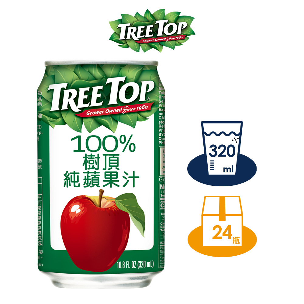 Tree top 樹頂 100%純蘋果汁 320mlx1箱(共24入)