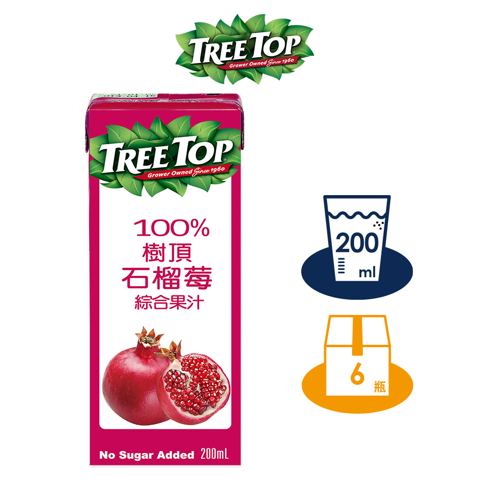 Tree top 樹頂 100%石榴莓綜合果汁 200mlx6/組