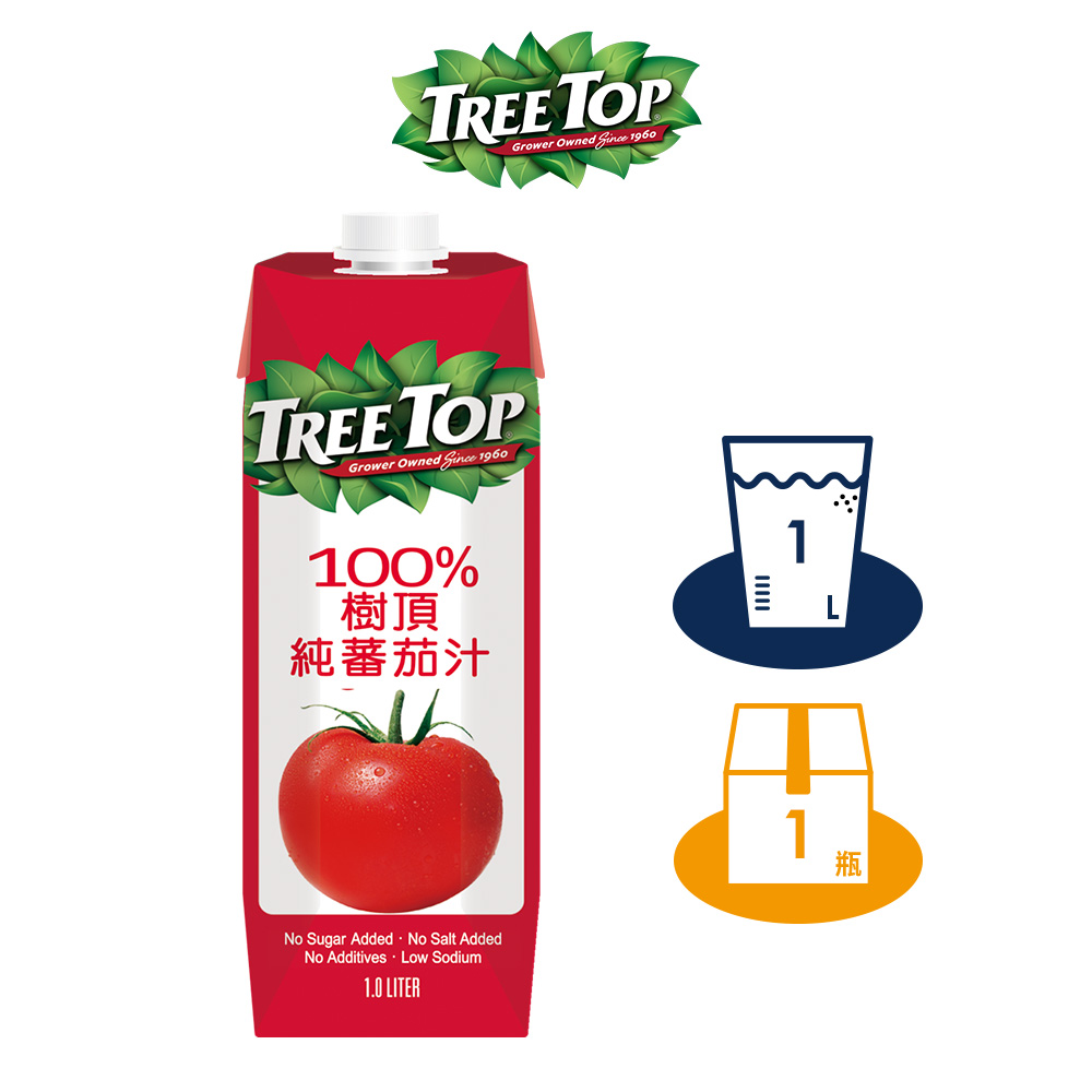 Tree top 樹頂 100%純蕃茄汁 1Lx1瓶