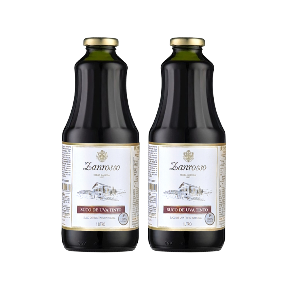 【Zanrosso】贊羅索莊園100％紅葡萄原汁 1000ml X 2