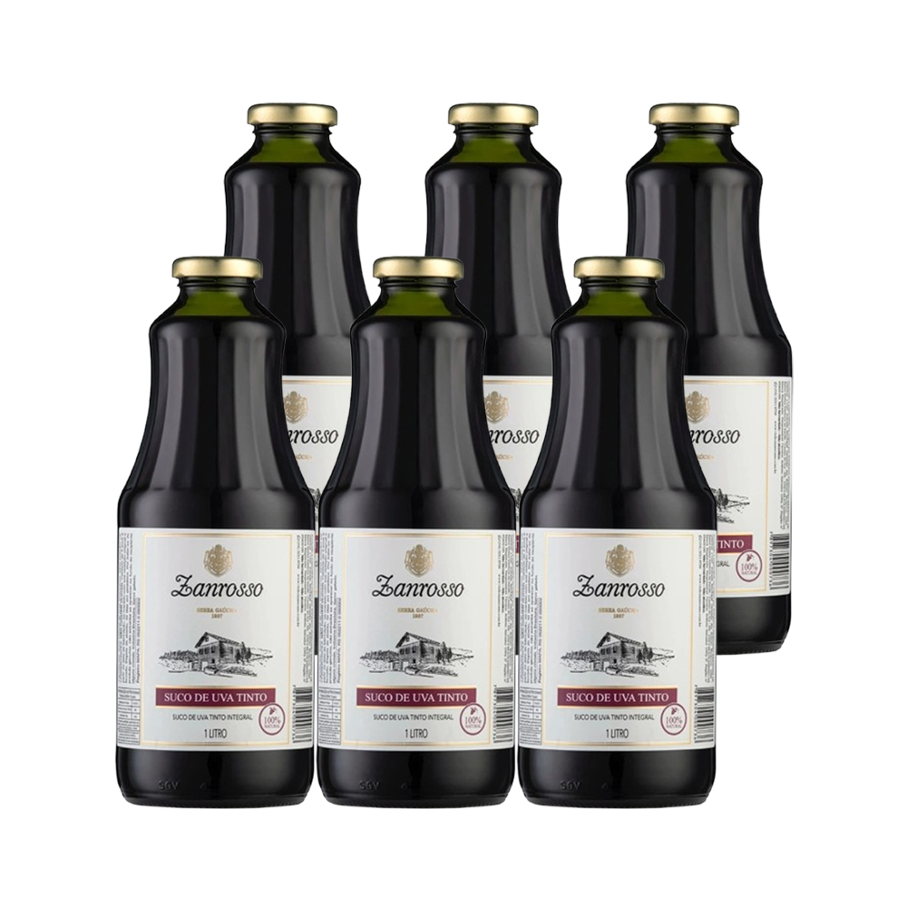 【Zanrosso】贊羅索莊園 100%紅葡萄原汁 1000ml X 6