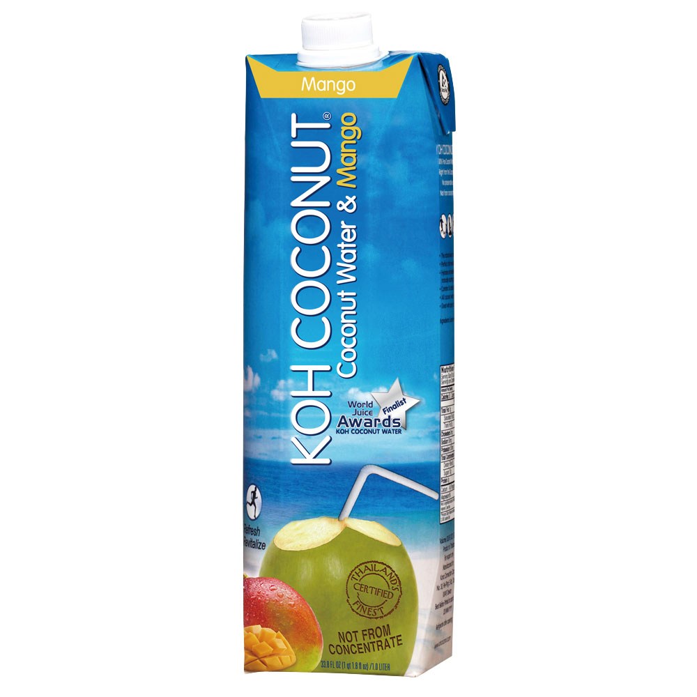 KOH 酷椰嶼 KOH COCONUT 酷椰嶼 椰子芒果汁1000mlX12入/箱(兩箱)-共24入