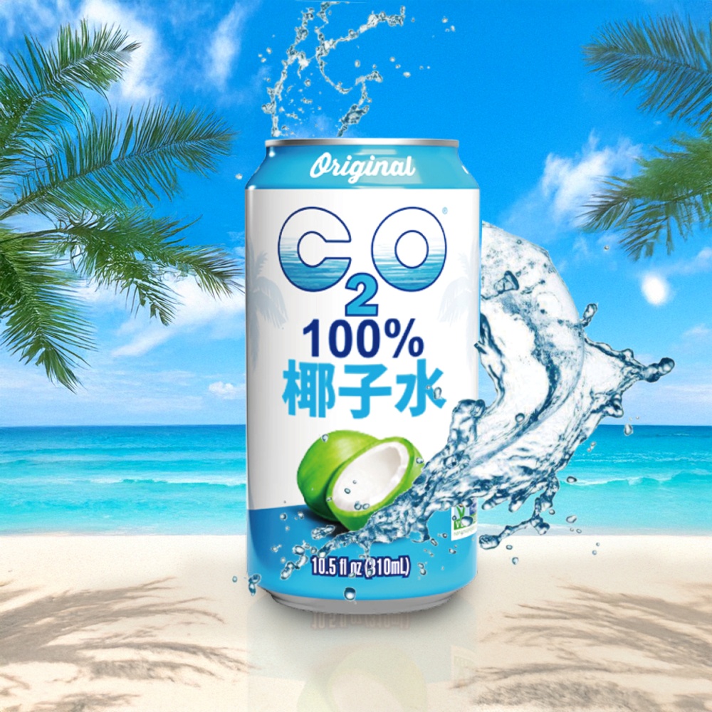 C2O 100%純天然椰子水310ml×24入(美國熱銷品牌)