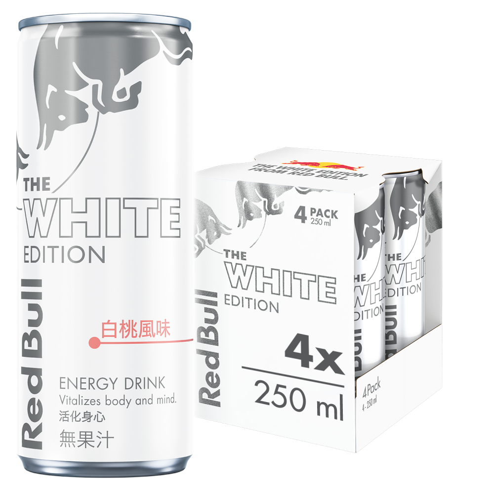Red Bull 紅牛白桃風味能量飲料 250ml 4入X6組(24入)