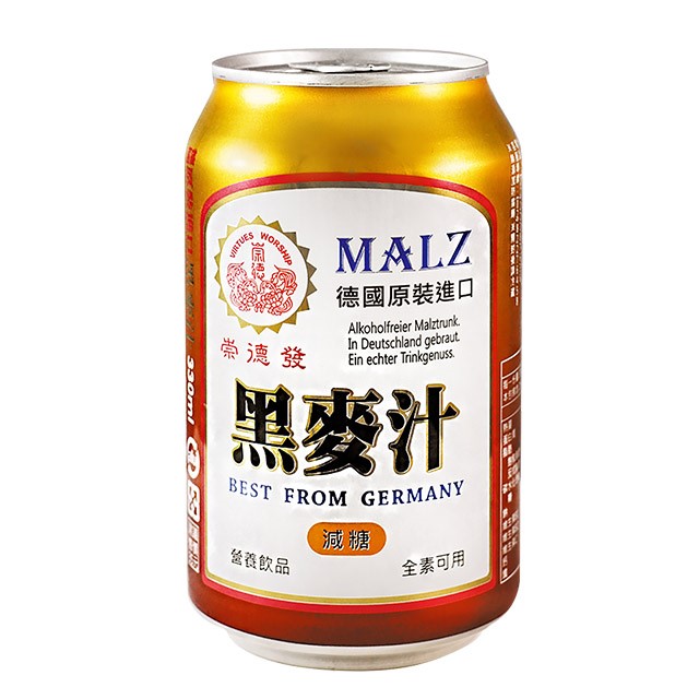 崇德發 黑麥汁-Light減糖(330mlx6入)X4組
