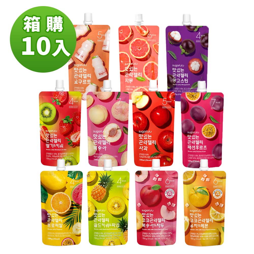 韓味不二 INTAKE韓國蒟蒻果凍飲150g10入箱購 口味任選