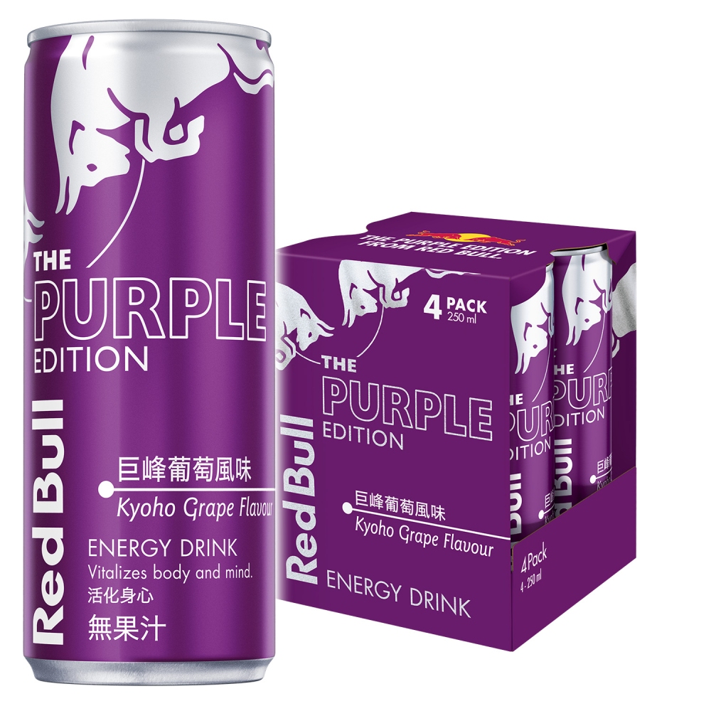 Red Bull 【 紅牛】巨峰葡萄風味能量飲料 250ml (4罐/組)x6組