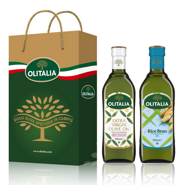 Olitalia 奧利塔 特級初榨橄欖油+玄米油禮盒組(750mlx2瓶)