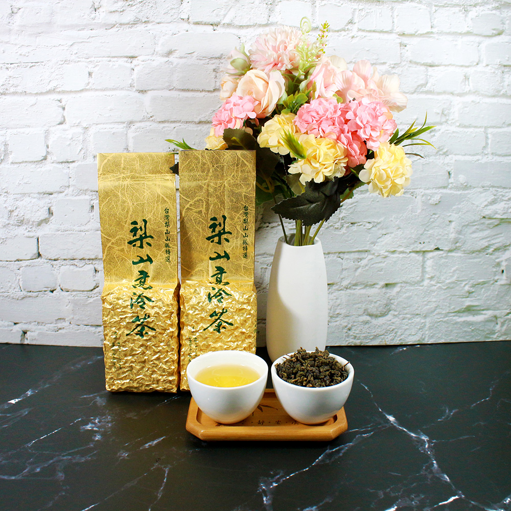 清盈醇香梨山高山烏龍茶葉2包組(150g/包-共300g/附提袋)
