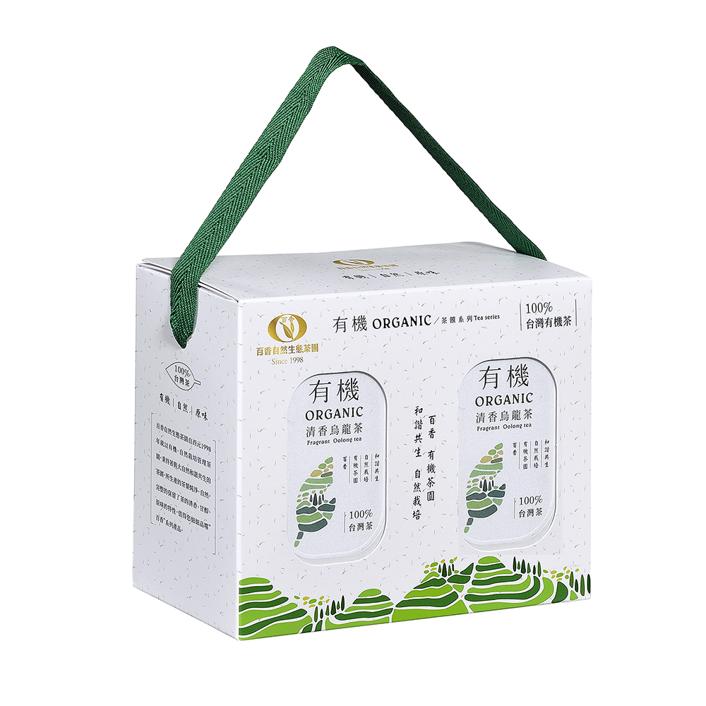 baihsiang 百香 有機清香烏龍茶 120gx2入 茶葉禮盒