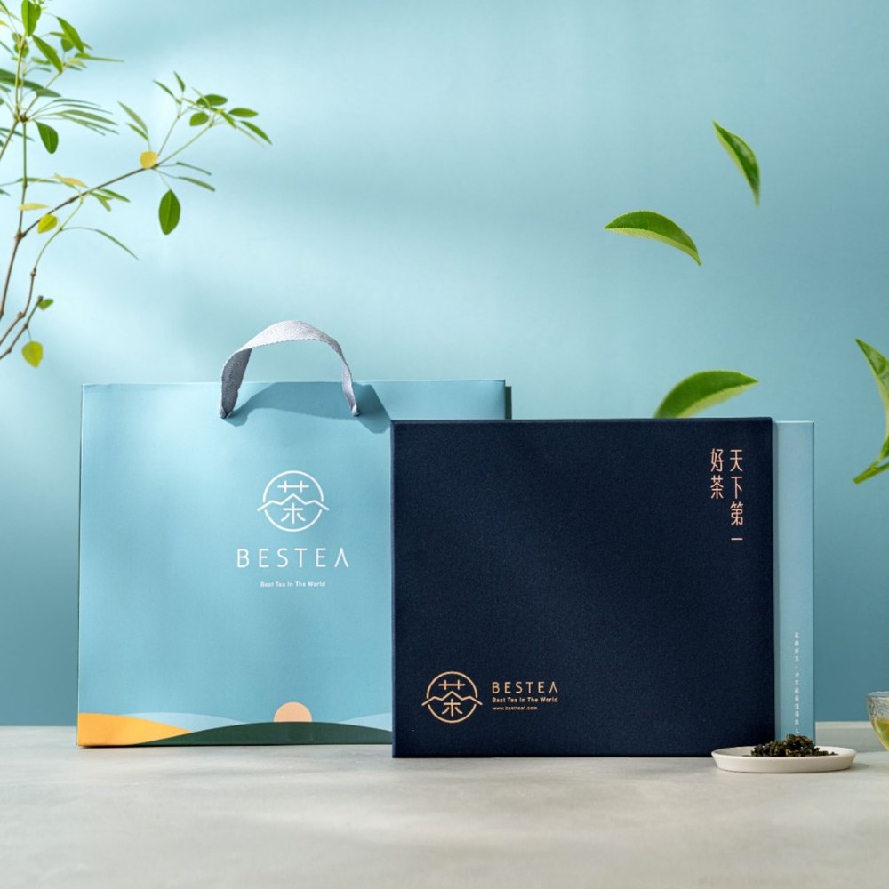 BESTEA 天下第一好茶 台灣高山茶葉禮盒300g 大禹嶺+福壽山 小山吊牌 台灣伴手禮 送長輩 高級禮盒 附提袋