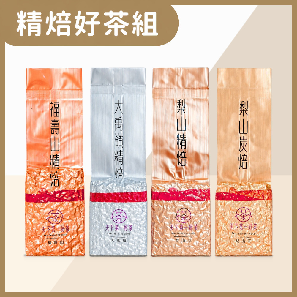 BESTEA 天下第一好茶 精焙好茶組600g 福壽山 大禹嶺 梨山精焙 炭焙 真空袋 焙火烏龍 台灣高山茶葉 一斤組合