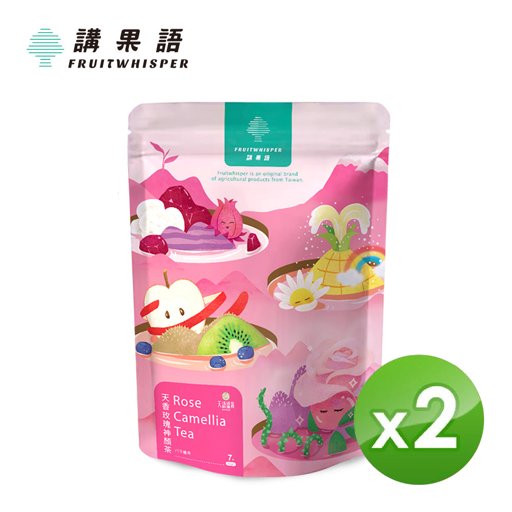 講果語 天香玫瑰神顏茶5.5g x 7入(新竹市香山神農培育天香花x桃園平鎮無農藥洛神) 2入組
