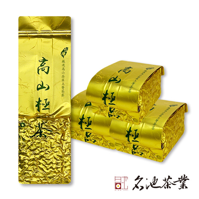 MingChi Tea 名池茶業 琰金手採梨山高冷烏龍 1~2分輕烘焙150gx4 贈親蜜罐x1+嵯峨黛綠阿里山高山清香烏龍75g