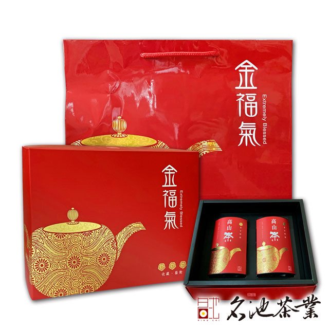 MingChi Tea 名池茶業金福氣手採高山茶綜合禮盒-阿里山金萱+杉林溪(各
