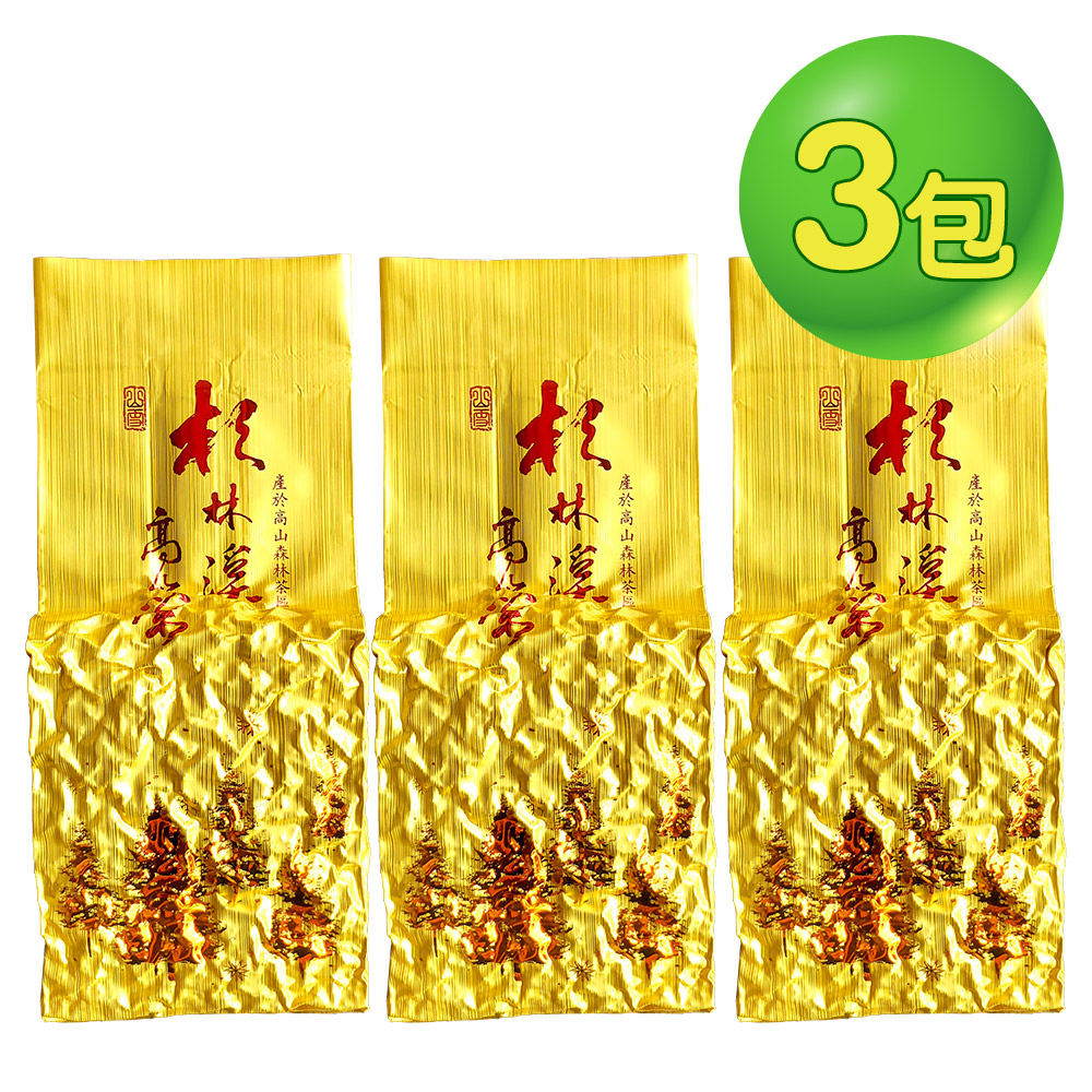 龍源茶品 杉林溪流瀧頭冷冽香韵烏龍高冷茶葉3包組(75g/包/共225g/附提袋/高山茶葉/杉林溪高山茶葉)
