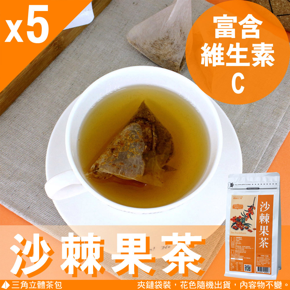 Mr.Teago 沙棘果茶/養生茶-3角立體茶包-5袋/組(30包/袋)