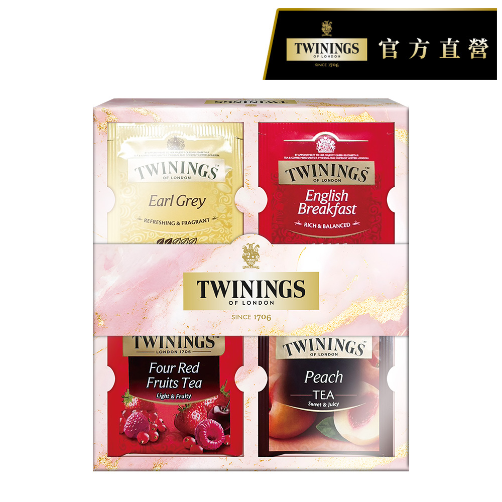 唐寧茶 沁夏綜合口味組 共32入(皇家伯爵/英倫早餐/香甜蜜桃/四紅果茶)