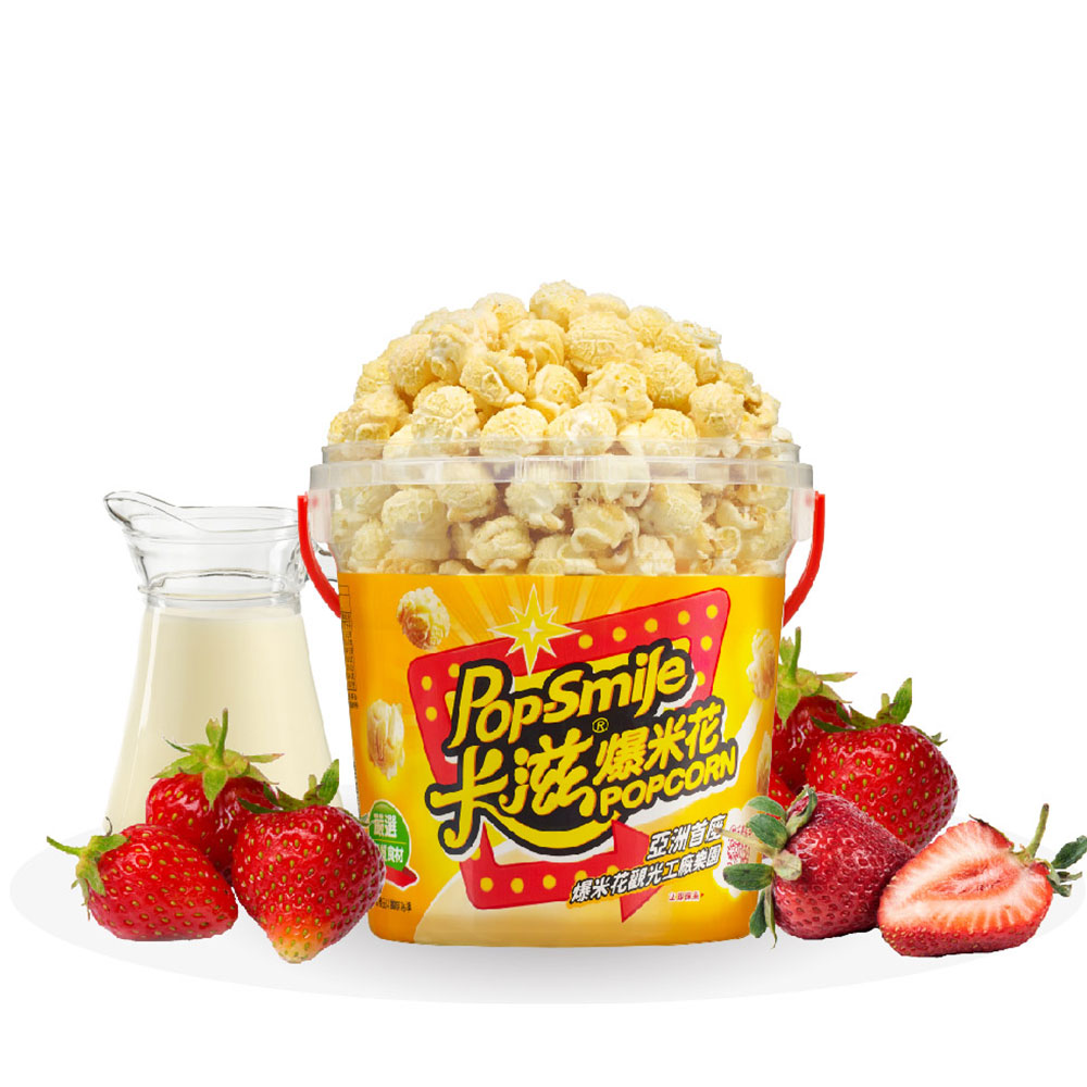 卡滋爆米花-草莓戀乳(蘑菇球)150g