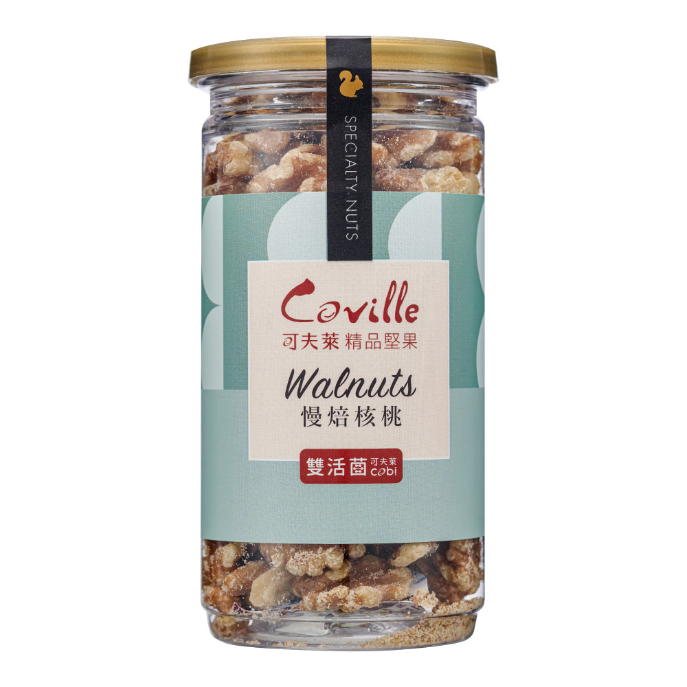 可夫萊精品堅果 雙活菌慢焙核桃150g/罐  | 3入組