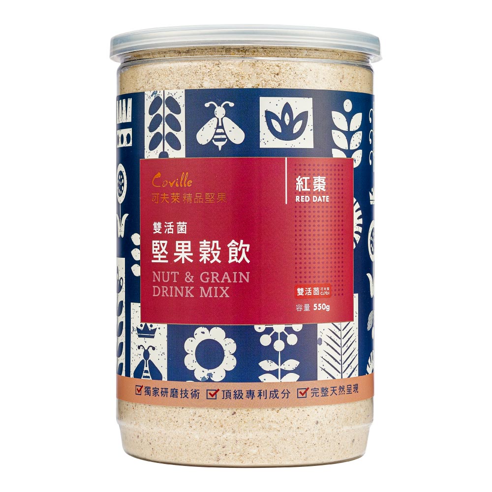 可夫萊精品堅果 雙活菌堅果穀飲550g/罐
