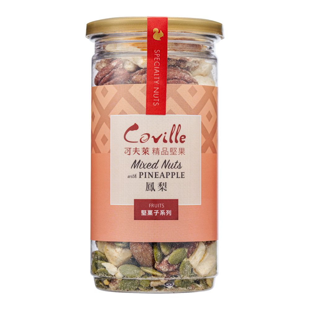 可夫萊精品堅果 鳳梨堅菓子160g/罐 | 2入組