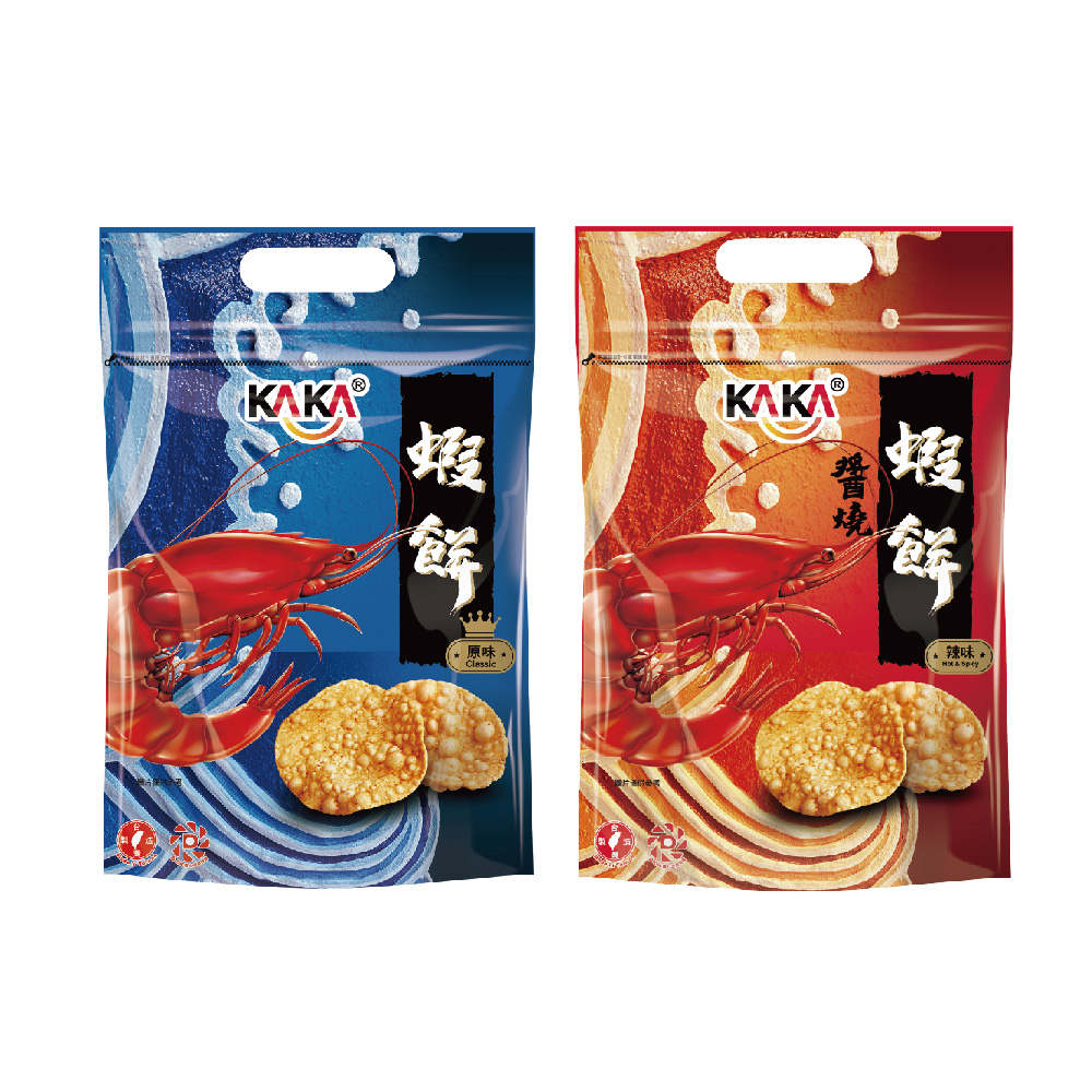 kaka 醬燒蝦餅-大容量分享包(原味/辣味80g/包)