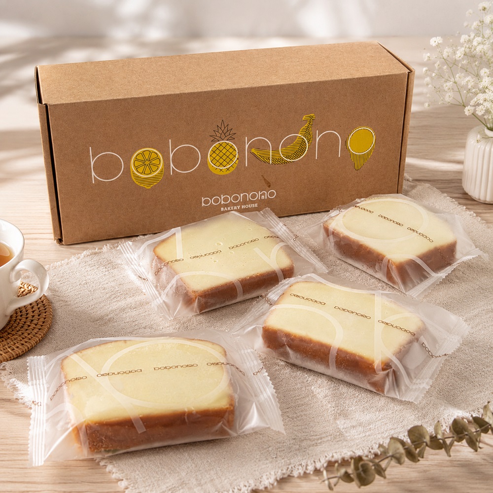 波波諾諾 bobonono 原味磅蛋糕禮盒x4 (45gx10入/盒 無化學添加 送禮 在地食材 團購 辦公室 伴手禮)