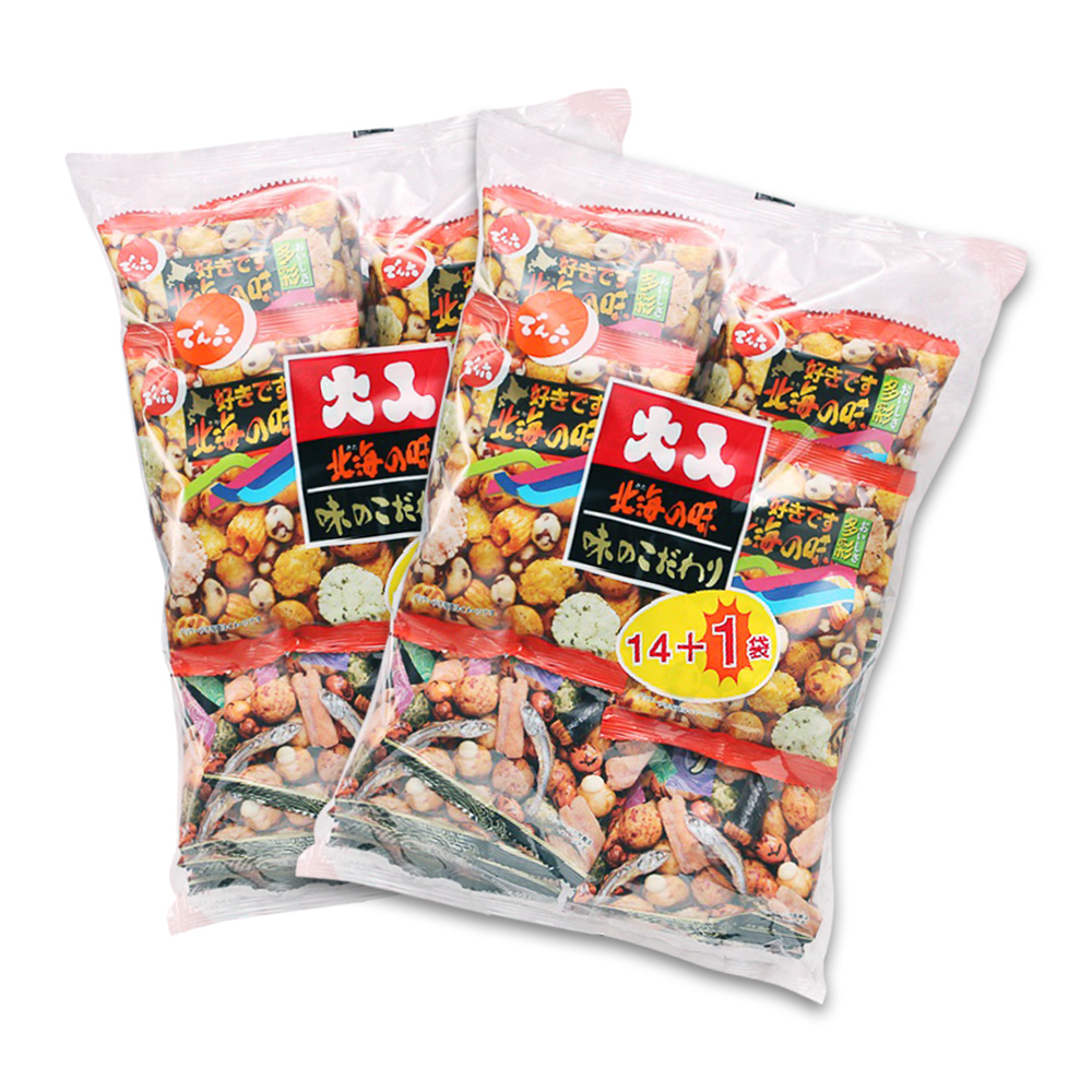 天六 二色綜合14+1袋入大包裝豆果子(365g)x2