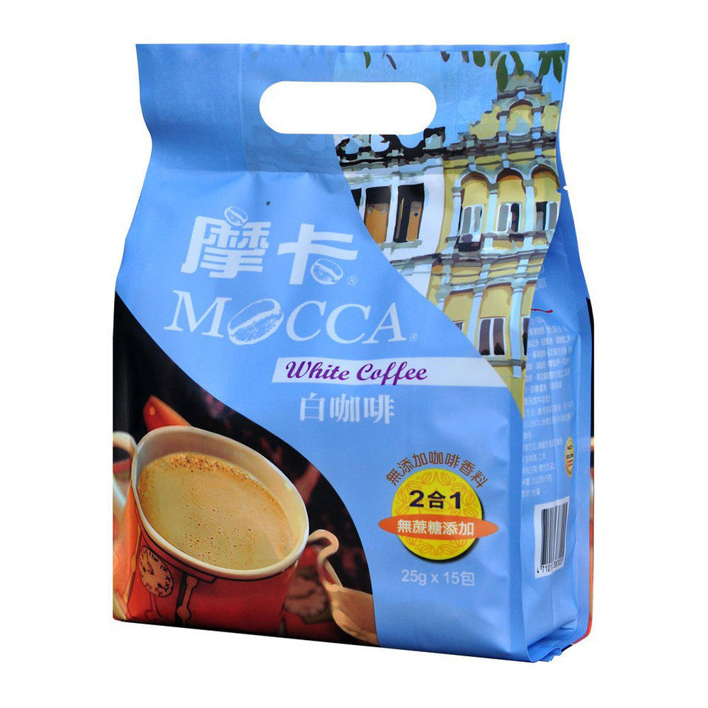 MOCCA 摩卡咖啡 【 摩卡】二合一白咖啡-無糖(25gX15包)