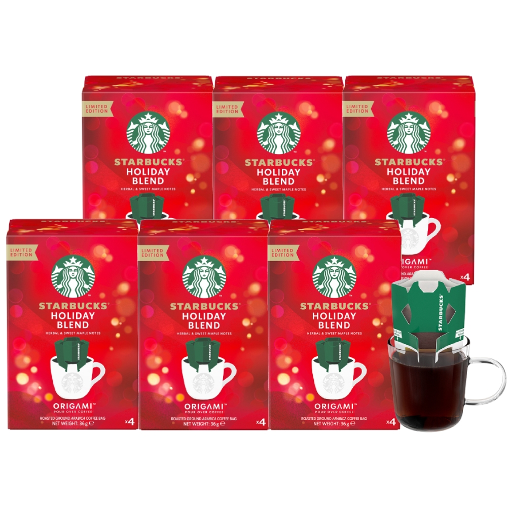 STARBUCKS 星巴克 濾掛咖啡-節日綜合咖啡 (4入x9g)x6盒