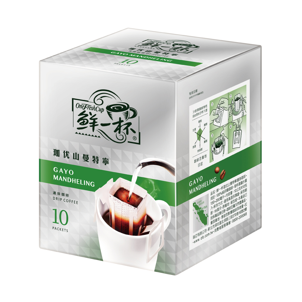 鮮一杯濾掛咖啡珈优山曼特寧(10公克 X 10入)