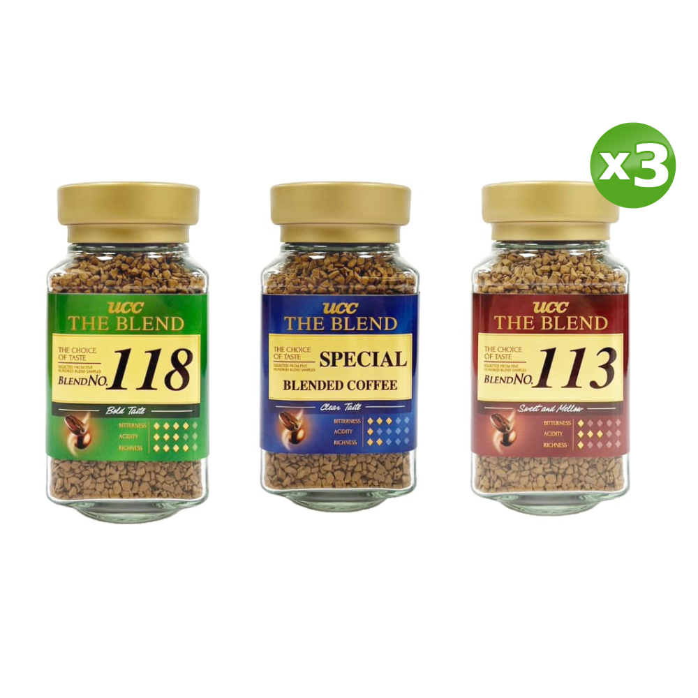 118/精選/113即溶咖啡90g(風味任選)x3罐