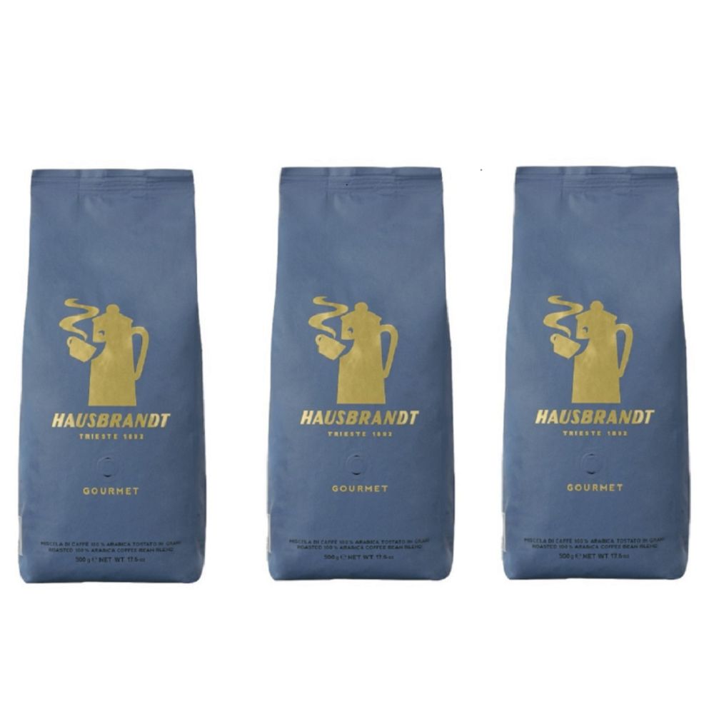 HAUSBRANDT GOURMET極品咖啡豆(100%阿拉比卡) 500g/包三入組(500g x 3包)