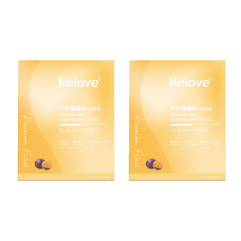 Relove 【2入組】Relove 馬甲纖纖飲 百香果風味 24包/7克