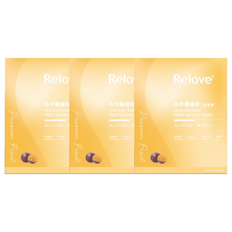 Relove 【3入超值組】Relove 馬甲纖纖飲 百香果風味 24包/7克