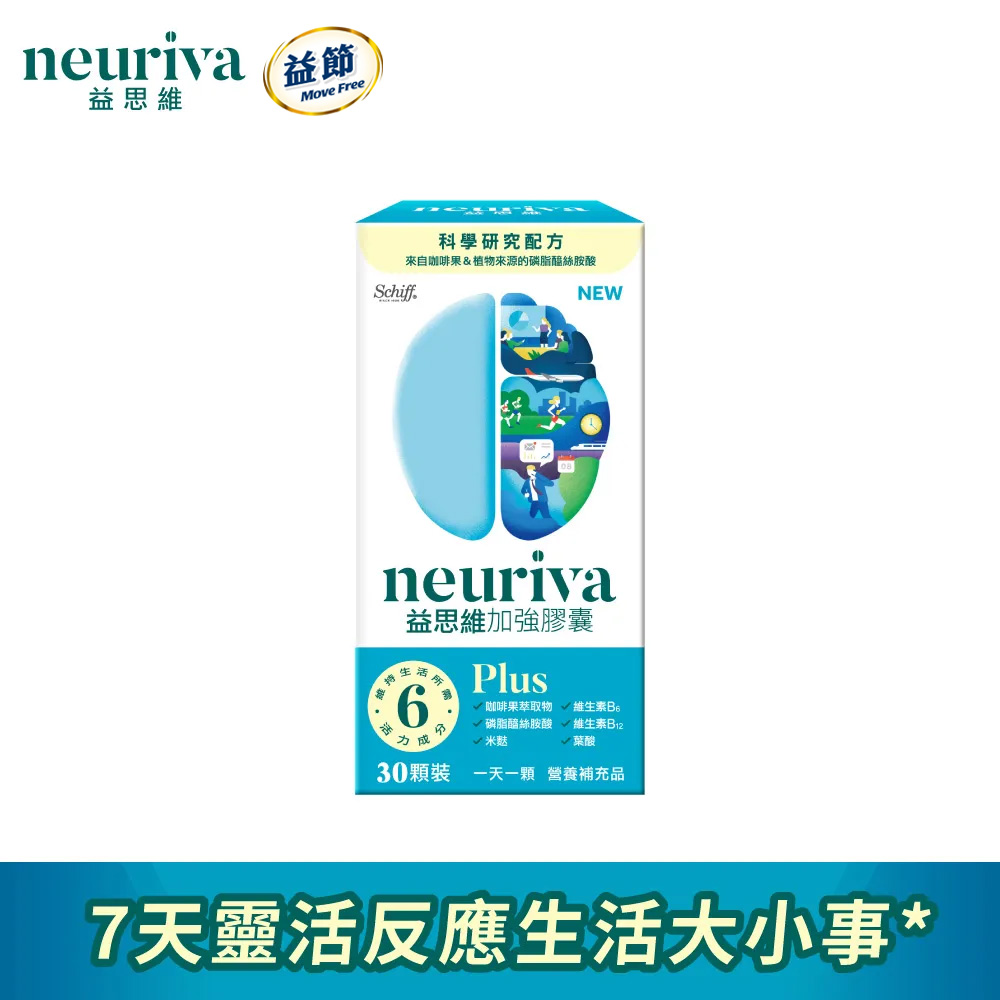Move Free 益節 Neuriva益思維Plus加強膠囊(30顆/瓶)