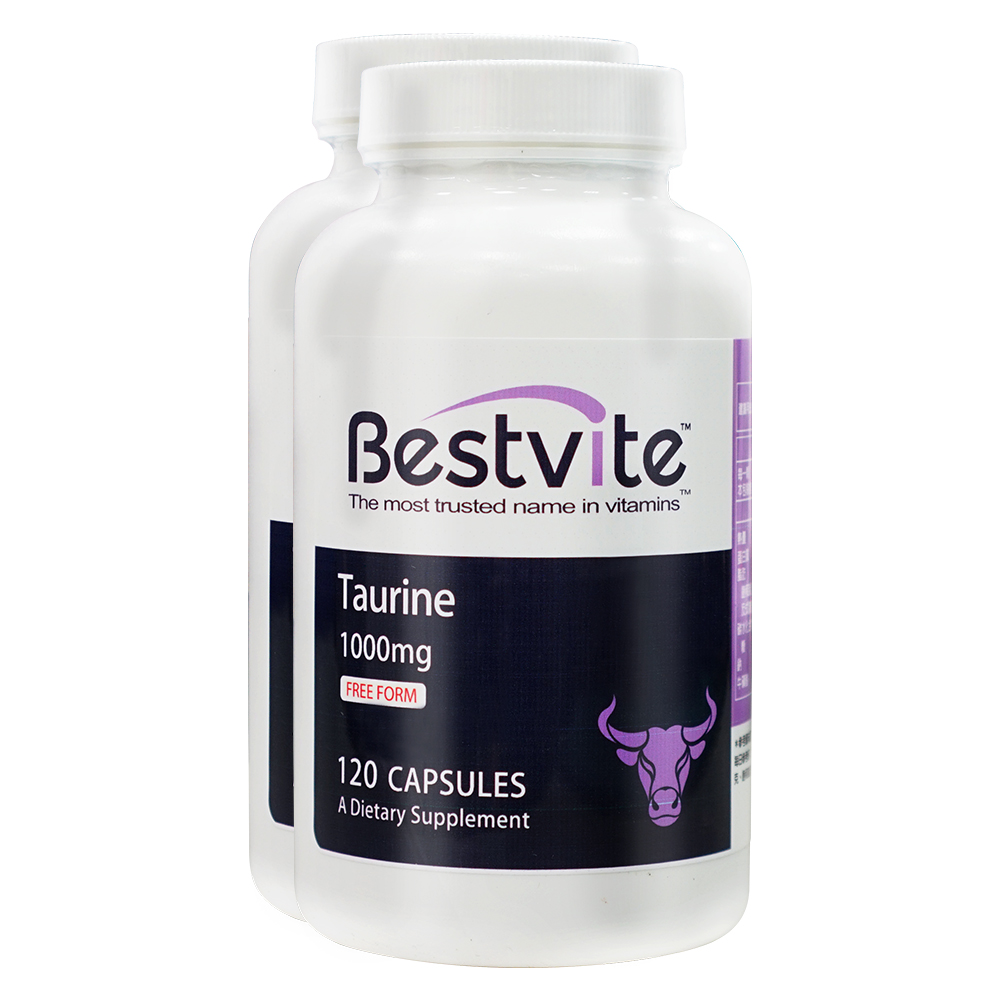 【美國BestVite】必賜力牛磺酸膠囊2瓶組 (120顆*2瓶)