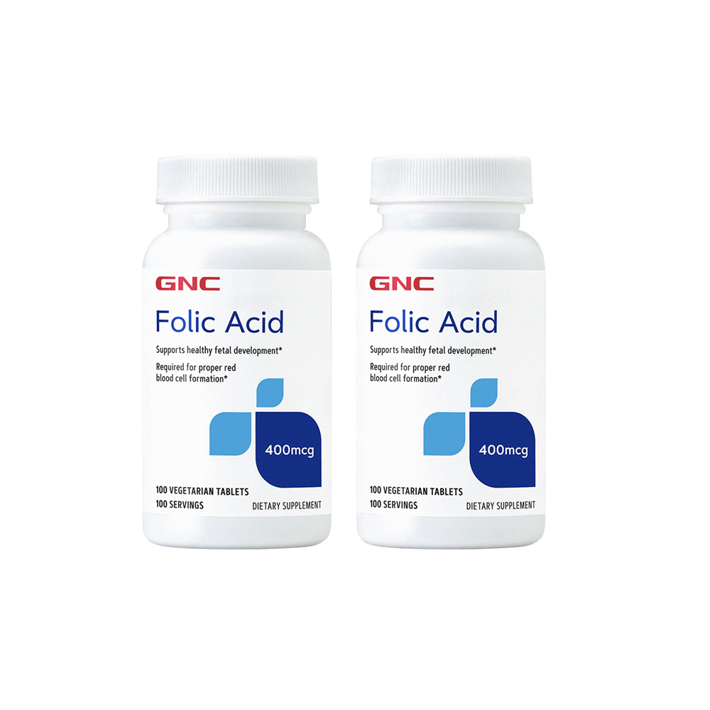 GNC 健安喜 葉酸400食品錠 (100錠/瓶)x2入組