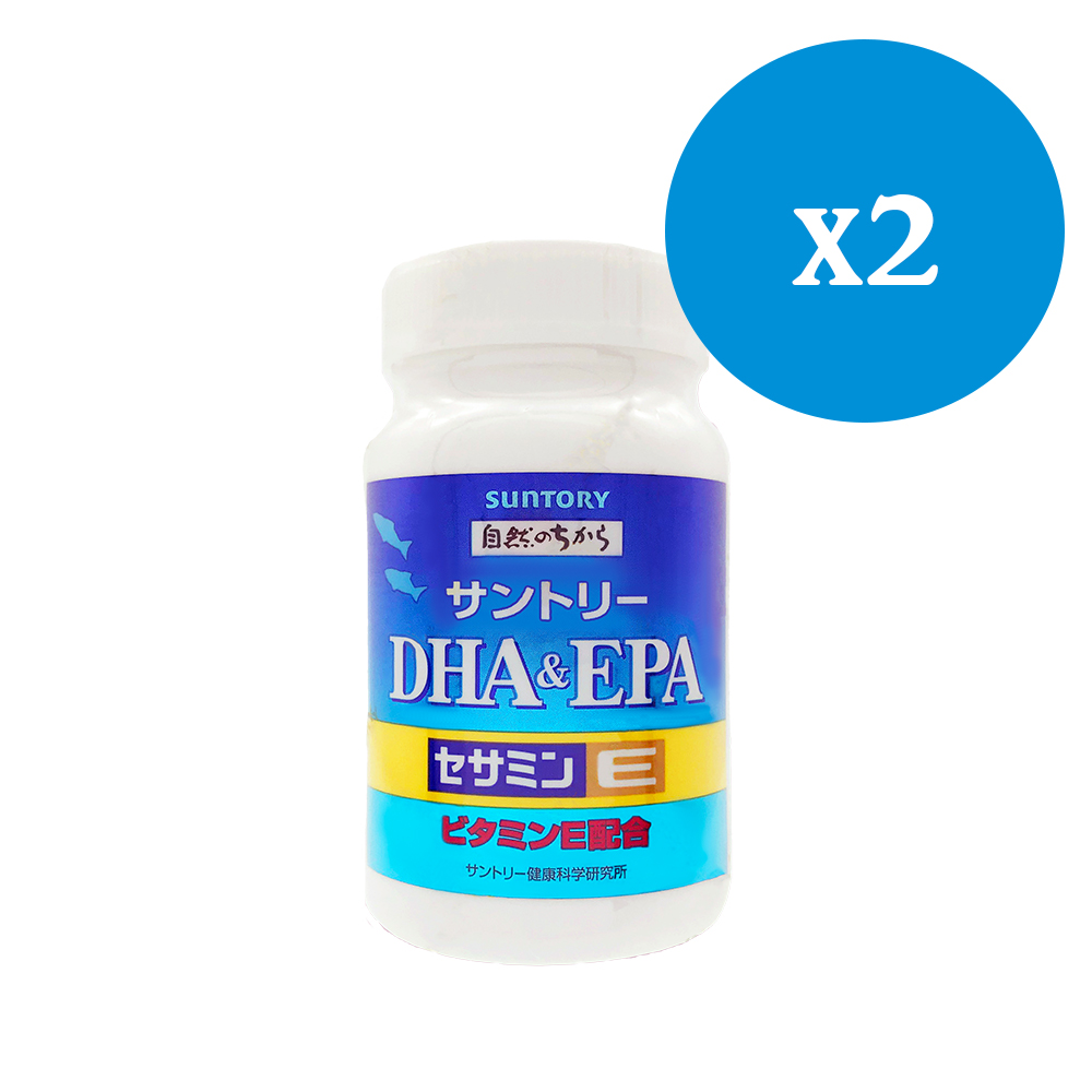 Suntory 三得利 魚油 DHA&EPA+芝麻明E(120錠/瓶)*2瓶