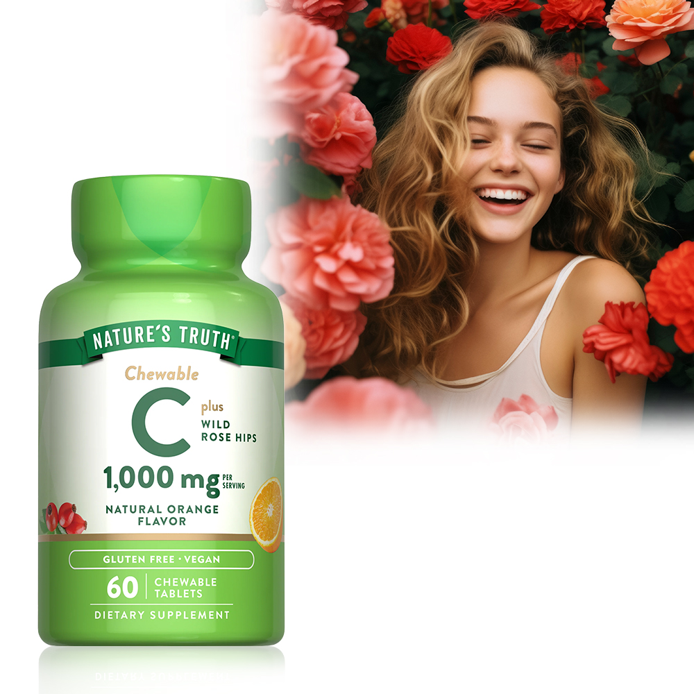 綠萃淨 美妍維生素C500mgPlus玫瑰果口含錠(60錠/瓶)