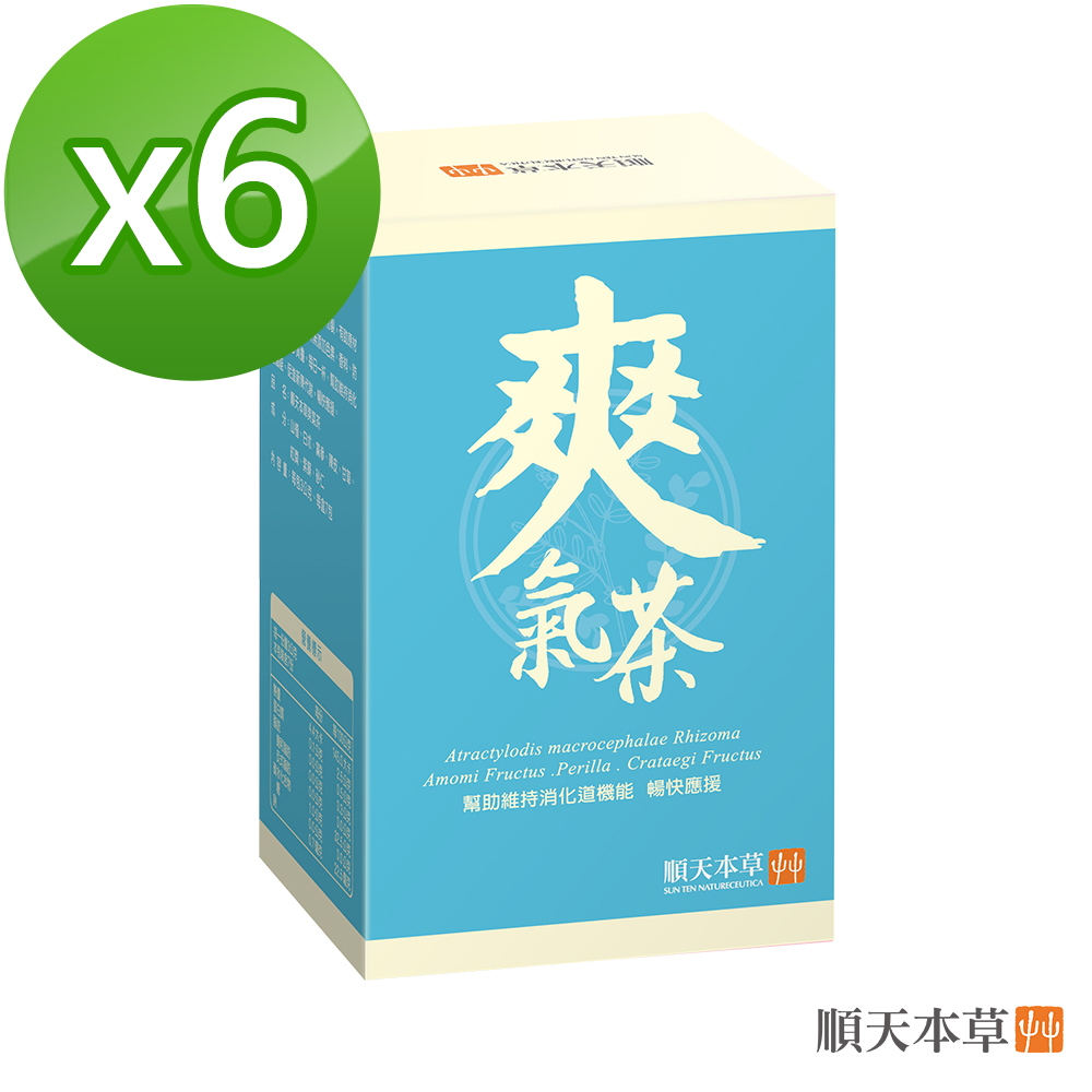 Sun Ten 順天本草 【官方直營】爽氣茶6盒組 (10入/盒x6)