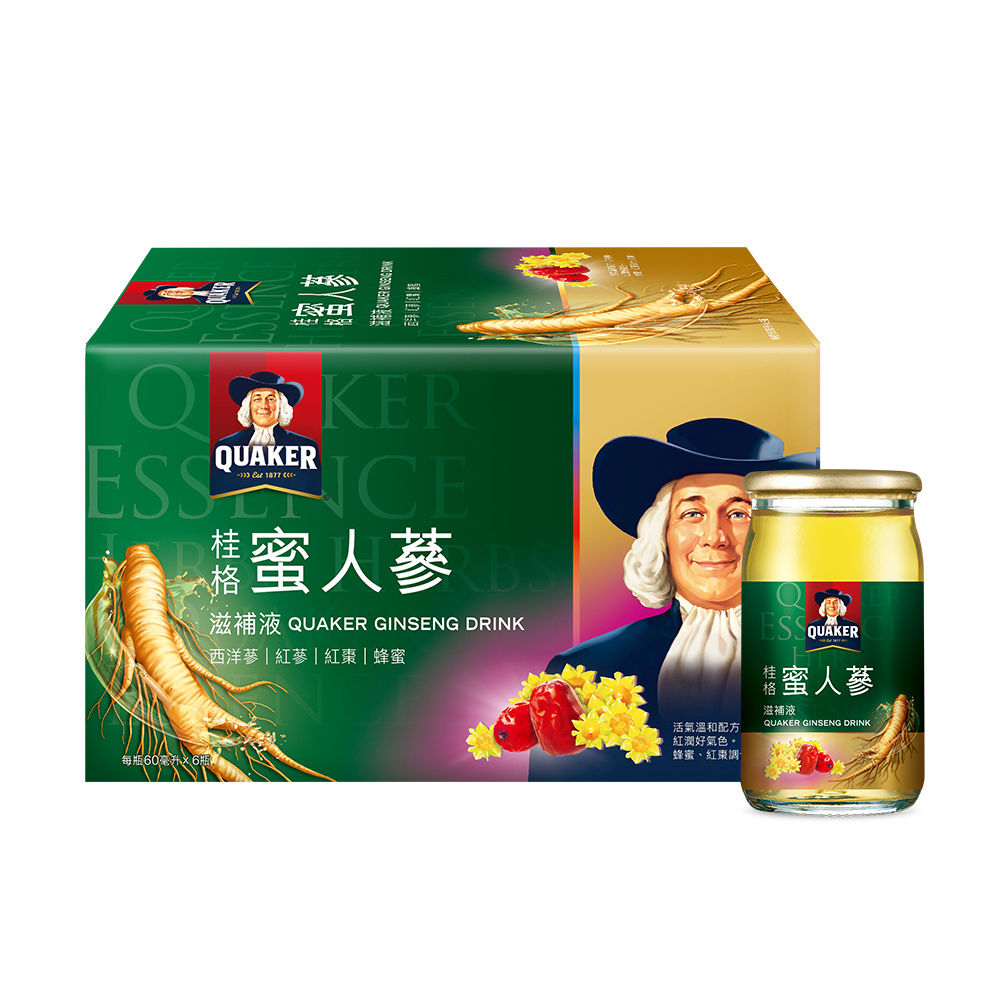Quaker 桂格 養氣蜜人蔘滋補液(60mlx6入x6盒)