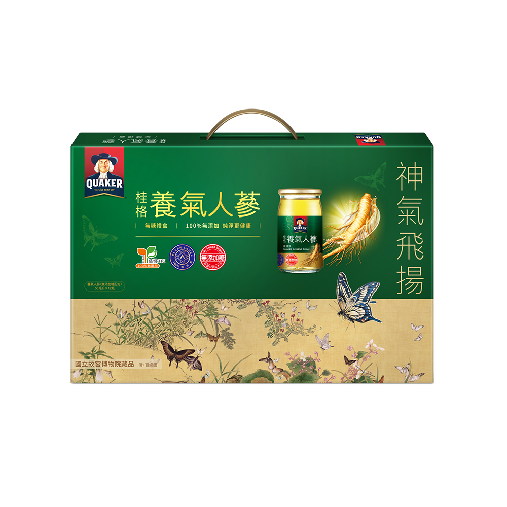 Quaker 桂格 無糖養氣人蔘滋補液禮盒(60mlx12入x2盒)
